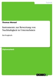 Cover von Instrumente zur Bewertung von Nachhaltigkeit in Unternehmen