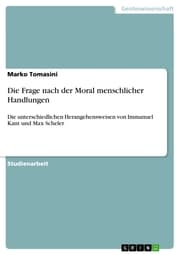 Cover von Die Frage nach der Moral menschlicher Handlungen