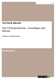 Cover von Der UN-Sicherheitsrat - Grundlagen und Reform