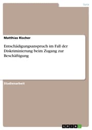 Cover von Entschädigungsanspruch im Fall der Diskriminierung beim Zugang zur Beschäftigung