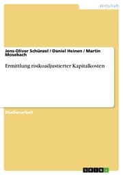 Cover von Ermittlung risikoadjustierter Kapitalkosten