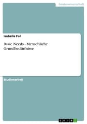 Cover von Basic Needs - Menschliche Grundbedürfnisse