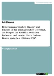 Cover von Beziehungen zwischen 'Rassen' und Ethnien in der amerikanischen Großstadt, am Beispiel des Konflikts zwischen Italienern und Iren im North End von Boston zwischen 1880 und 1945