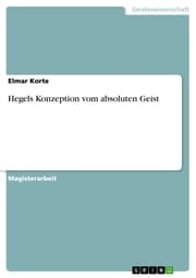 Cover von Hegels Konzeption vom absoluten Geist
