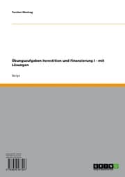 Cover von Übungsaufgaben Investition und Finanzierung I - mit Lösungen