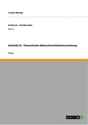 Cover von Statistik III - Theoretische Wahrscheinlichkeitsverteilung