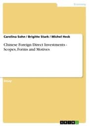 Cover von Chinese Foreign Direct Investments - Scopes, Forms and Motives