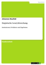 Cover von Empirische Lese(r)forschung