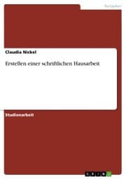 Cover von Erstellen einer schriftlichen Hausarbeit