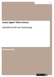 Cover von Anteilserwerb zur Sanierung
