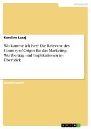 Cover von Wo komme ich her? Die Relevanz des Country-of-Origin für das Marketing: Wertbeitrag und Implikationen im Überblick