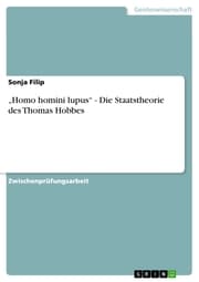 Cover von 'Homo homini lupus' - Die Staatstheorie des Thomas Hobbes