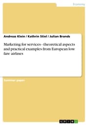 Cover von Marketing for services - theoretical aspects and practical examples from European low fare airlines