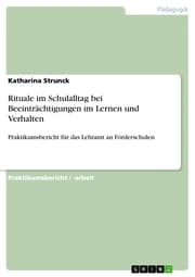 Cover von Rituale im Schulalltag bei Beeinträchtigungen im Lernen und Verhalten