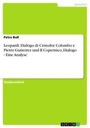 Cover von Leopardi: Dialogo di Cristofor Colombo e Pietro Gutierrez und Il Copernico, Dialogo