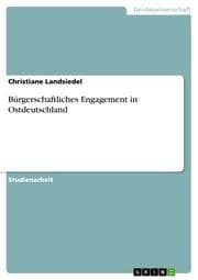 Cover von Bürgerschaftliches Engagement in Ostdeutschland