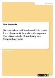 Cover von Rabattmarken und Sonderverkäufe versus kartenbasierte Verbraucherrabattsysteme