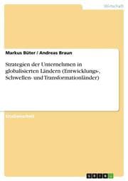 Cover von Strategien der Unternehmen in globalisierten Ländern (Entwicklungs-, Schwellen- und Transformationländer)
