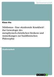 Cover von Nihilismus - Eine okzidentale Krankheit?
