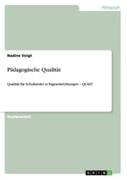 Cover von Pädagogische Qualität