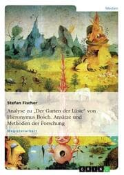 Cover von Analyse zu 'Der Garten der Lüste' von Hieronymus Bosch. Ansätze und Methoden der Forschung