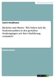Cover von Bachelor und Master - Wie haben sich die Studentenzahlen in den gestuften Studiengängen seit ihrer Einführung verändert?