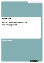 Cover von Soziales Sicherungssystem als Regierungspraktik
