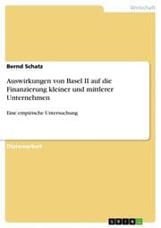 Cover von Auswirkungen von Basel II auf die Finanzierung kleiner und mittlerer Unternehmen