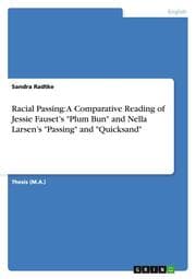 Cover von Racial Passing: A Comparative Reading of Jessie Fausets 'Plum Bun' and Nella Larsens 'Passing' and 'Quicksand'