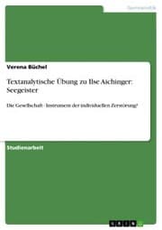 Cover von Textanalytische Übung zu Ilse Aichinger: Seegeister