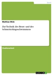 Cover von Zur Technik des Brust- und des Schmetterlingsschwimmens