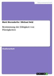 Cover von Bestimmung der Zähigkeit von Flüssigkeiten