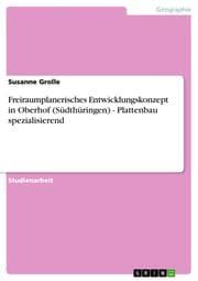 Cover von Freiraumplanerisches Entwicklungskonzept in Oberhof (Südthüringen) - Plattenbau spezialisierend