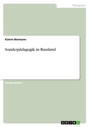 Cover von Sonderpädagogik in Russland
