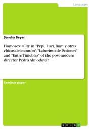 Cover von Homosexuality in 'Pepi, Luci, Bom y otras chicas del montón','Laberinto de Pasiones' and 'Entre Tinieblas' of the post-modern director Pedro Almodovar