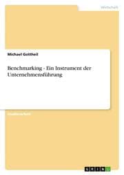 Cover von Benchmarking - Ein Instrument der Unternehmensführung