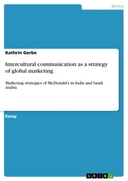 Cover von Intercultural communication as a strategy of global marketing