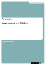 Cover von Verantwortung und Wahrheit