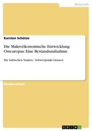 Cover von Die Makroökonomische Entwicklung Osteuropas: Eine Bestandsaufnahme