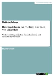 Cover von Hexenverfolgung bei Friedrich Graf Spee von Langenfeld