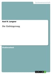 Cover von Die Einbürgerung