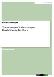 Cover von Teamsitzungen.Vorbereitungen, Durchführung, Feedback