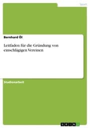 Cover von Leitfaden für die Gründung von einschlägigen Vereinen