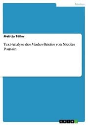 Cover von Text-Analyse des Modus-Briefes von Nicolas Poussin