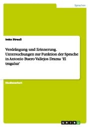 Cover von Verdrängung und Erinnerung.Untersuchungen zur Funktion der Sprache in Antonio Buero Vallejos Drama 'El tragaluz'