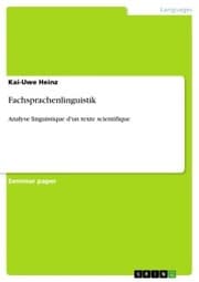 Cover von Fachsprachenlinguistik
