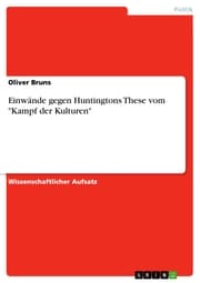 Cover von Einwände gegen Huntingtons These vom 'Kampf der Kulturen'
