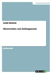 Cover von Mietschulden und Zahlungsmoral