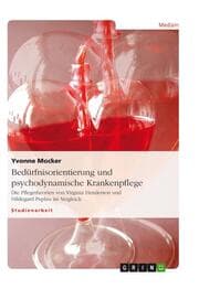 Cover von Bedürfnisorientierung und psychodynamische Krankenpflege