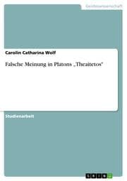 Cover von Falsche Meinung in Platons Theaitetos'